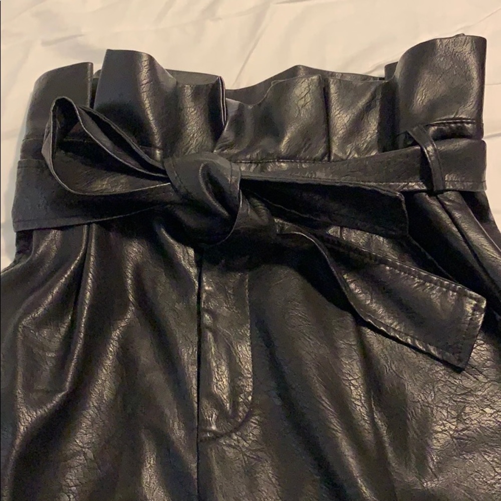 Flower Top High Waisted pleather pant